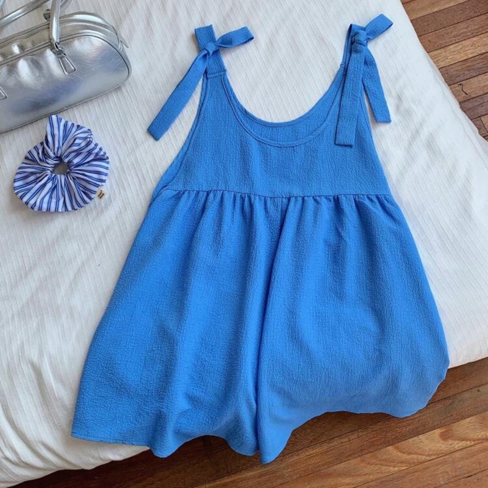 SHEIN Blue Sleeveless Jumpsuit